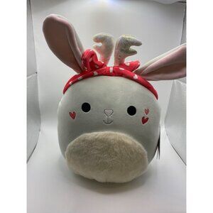 Squishmallows  Valentines Bunny Plush With Heart Accents & Bow Tie Headband